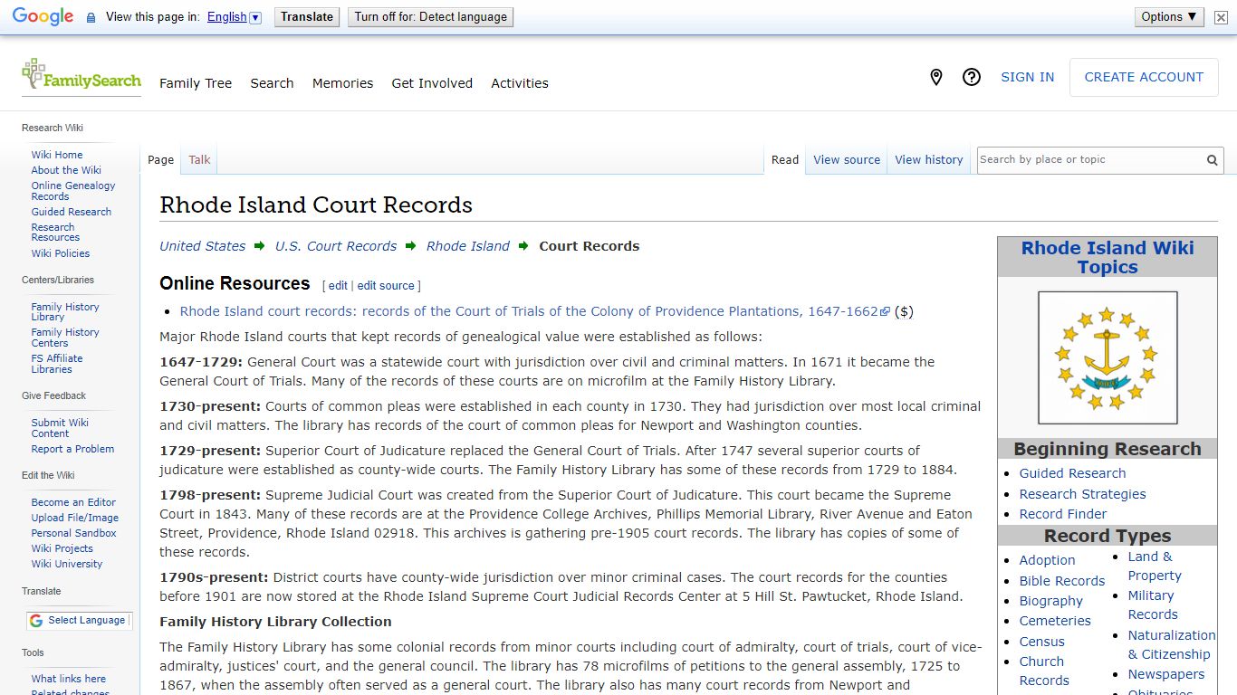Rhode Island Court Records • FamilySearch
